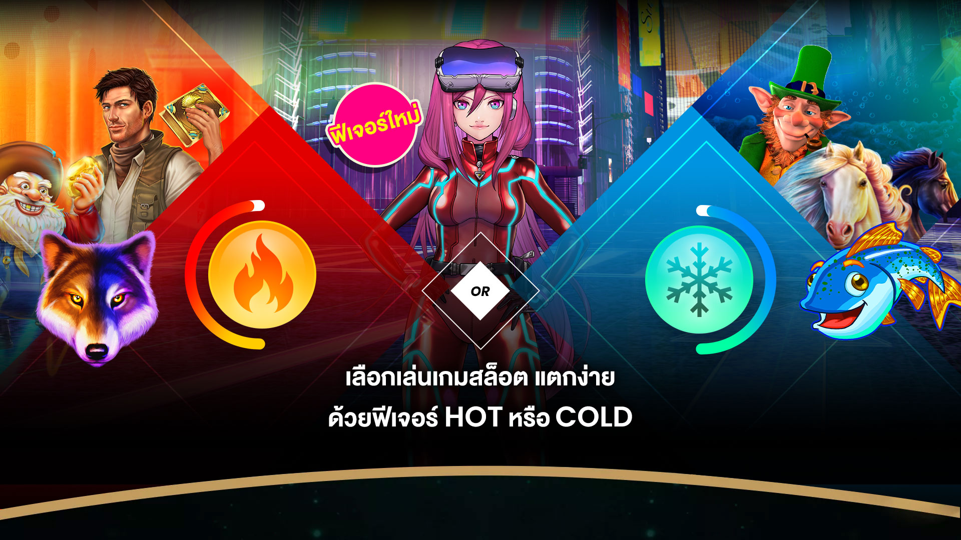 เลือกเล่นเกมสล็อต แตกง่าย ด้วยฟีเจอร์ Hot&Cold ที่ LuckyNiki